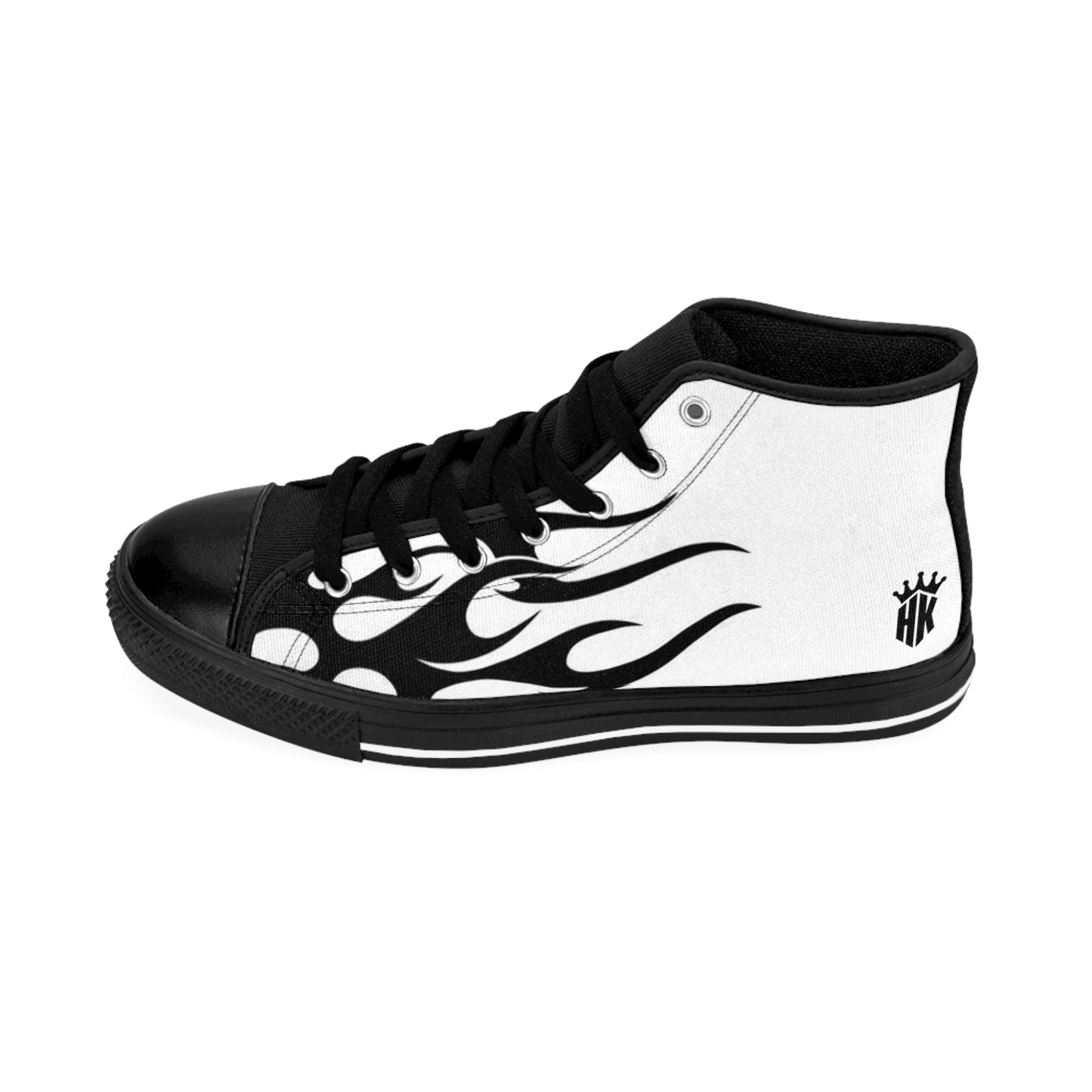 black flames high top